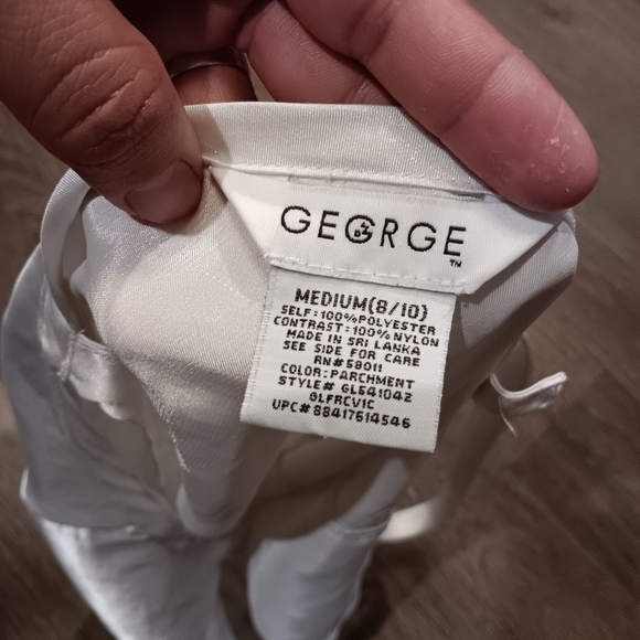 Y2k Satin George Elegant Cream Camisole Top Sz M - Picture 4 of 4